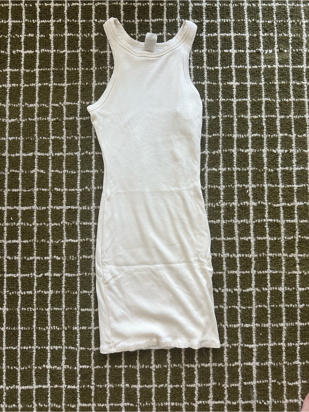 Windsor Cream Ribbed Tank Dress